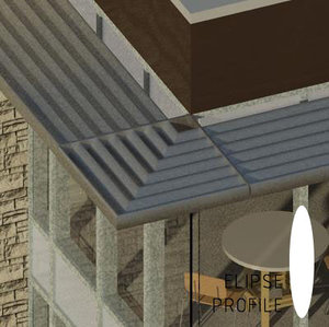 Sun Shade Louver- Corner- Elipse Blade